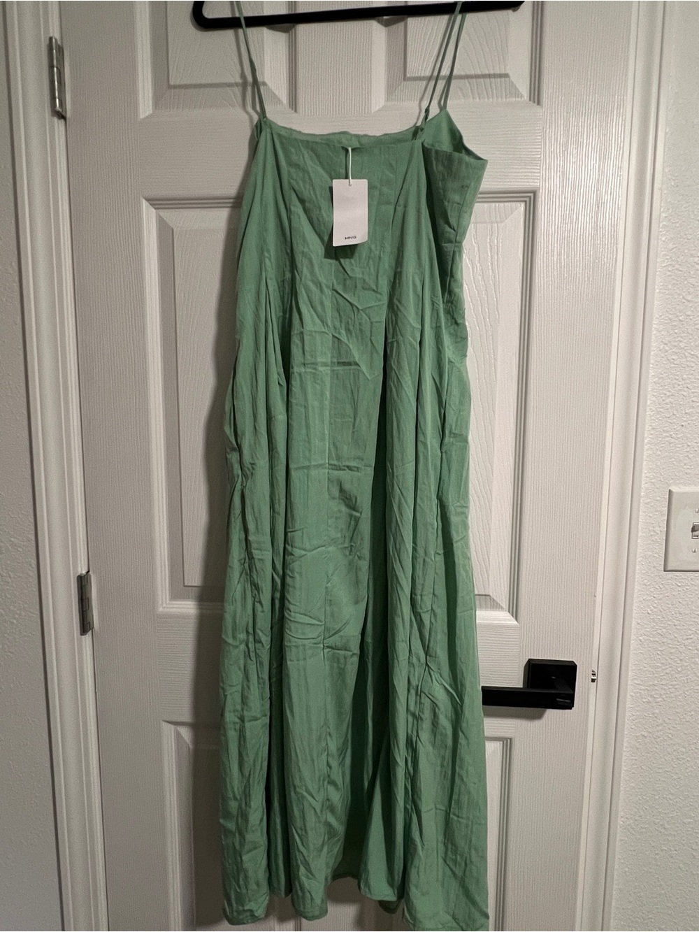 Mango Light Green Strappy Midi Dress - Picture 8 of 9